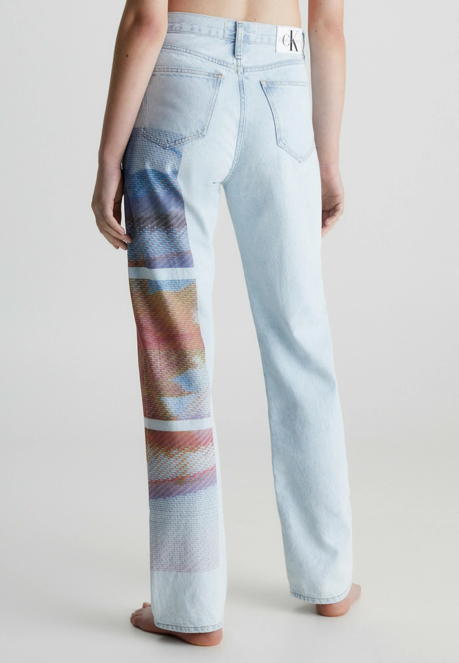 Calvin Klein Jeans High Rise Printed - Straight Leg Jeans - Denim Light 5 Calvin Klein Jeans High Rise Printed - Straight Leg Jeans - Denim Light - Afbeelding 3