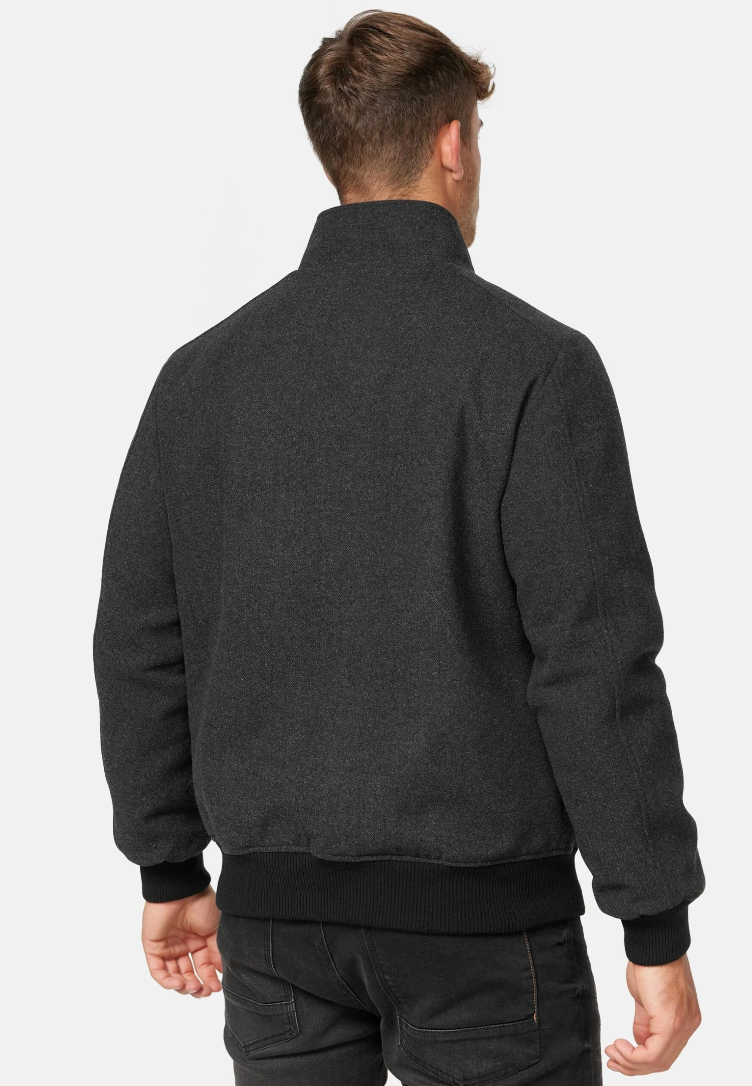 Indicode Jeans Bob - Jas - Mini Herringbone Black 4 Indicode Jeans Bob - Jas - Mini Herringbone Black - Afbeelding 2