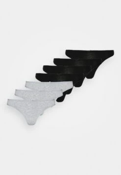Anna Field Georgina 7Pp Thong Cotton - String - Black/Grey -Beste Kleding Winkel 068371459ed841fe8798526863dbf5cb