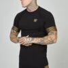SikSilk Elastic Cuffed- T-Shirt Print - Black 2 SikSilk Elastic Cuffed- T-Shirt Print - Black -Beste Kleding Winkel 089fee006b114f4897daa0843c1f053b