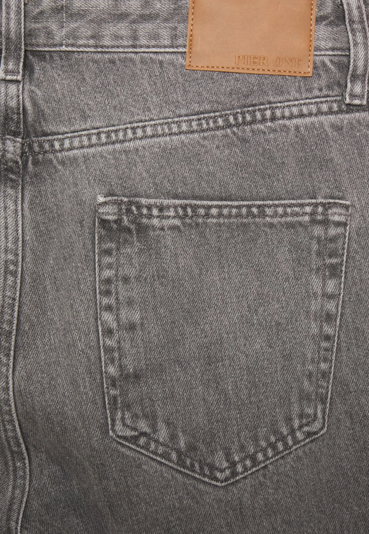 Pier One Mid Raise Straight Fit - Relaxed Fit Jeans - Grey Denim 7 Pier One Mid Raise Straight Fit - Relaxed Fit Jeans - Grey Denim - Afbeelding 5