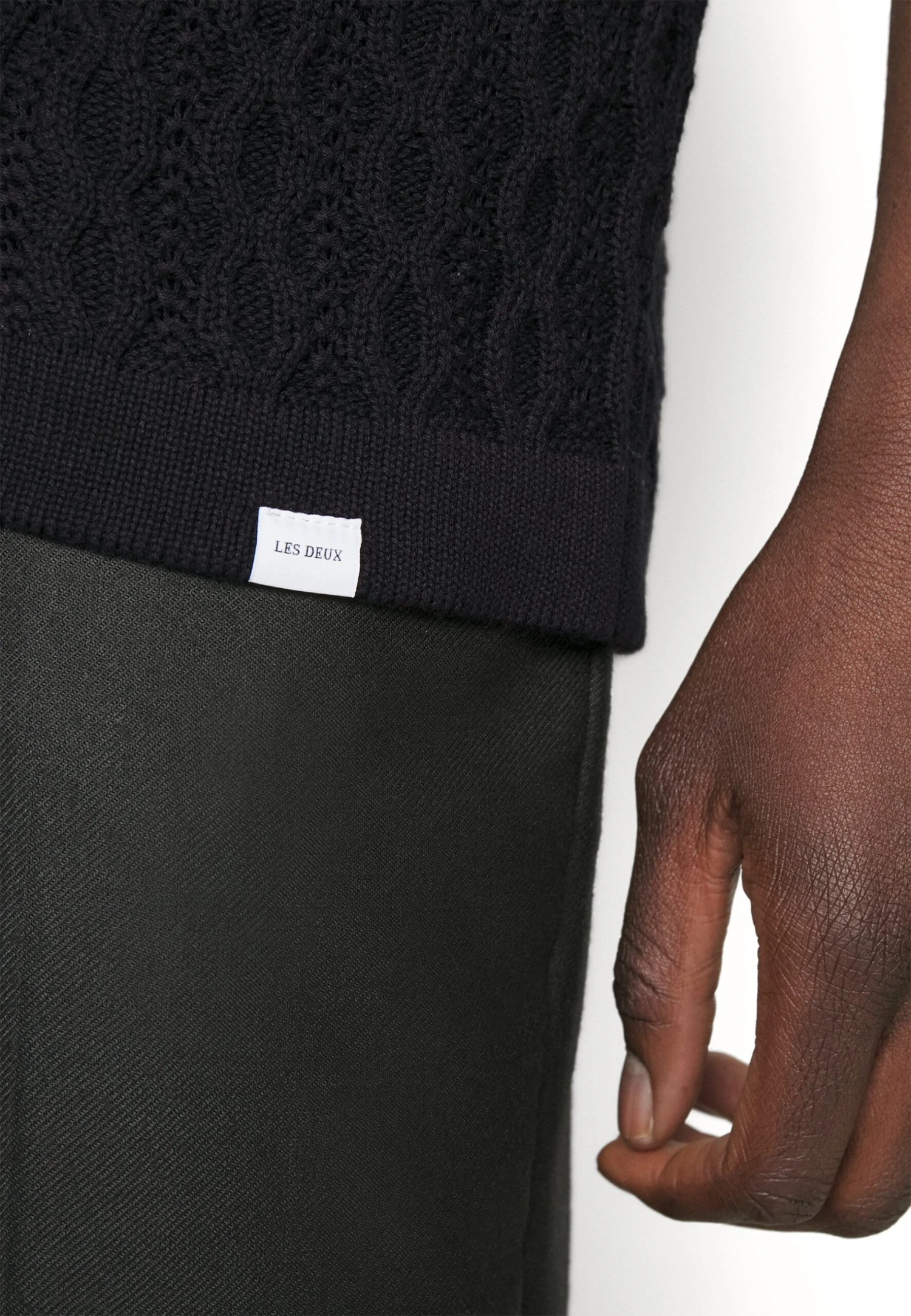 Les Deux Garrett Knitted Shirt - Vest - Black 8 Les Deux Garrett Knitted Shirt - Vest - Black - Afbeelding 6