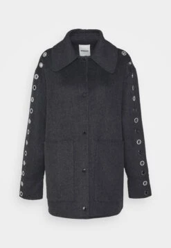 Sandro Oversize Double Face Coat With Eyelet - Halflange Jas - Gris Foncé 14 Sandro Oversize Double Face Coat With Eyelet - Halflange Jas - Gris Foncé -Beste Kleding Winkel 13963862ff48403fb85fab9c95e3afa2