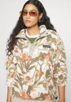 Columbia Helvetia™ Cropped Half Snap - Fleece Trui - Chalk/Floriculture -Beste Kleding Winkel 146f94a073a8481882f79664de4c5304