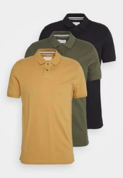 Bestsellers 1 Pier One 3 Pack - Poloshirt - Camel/Khaki/Black