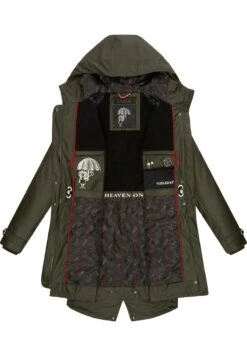 Navahoo Rainy Flower - Parka - Dark Olive -Beste Kleding Winkel 216ada32bfeb4dda8c8fecf82f5cc0e4