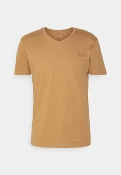 Pier One V Neck Bird Tonal 3 Pack - T-Shirt Basic - Light Brown/White/Dark Blue -Beste Kleding Winkel 239be3f8d5344e18a078136b88ad5384