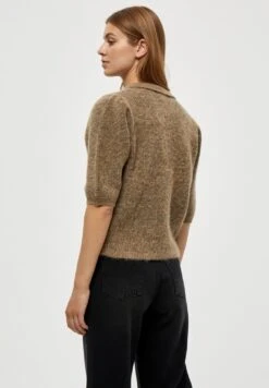 Minus Mille - Poloshirt - Sand Melange -Beste Kleding Winkel 2b88b2442e0e4e9eb2201bf16dbec210