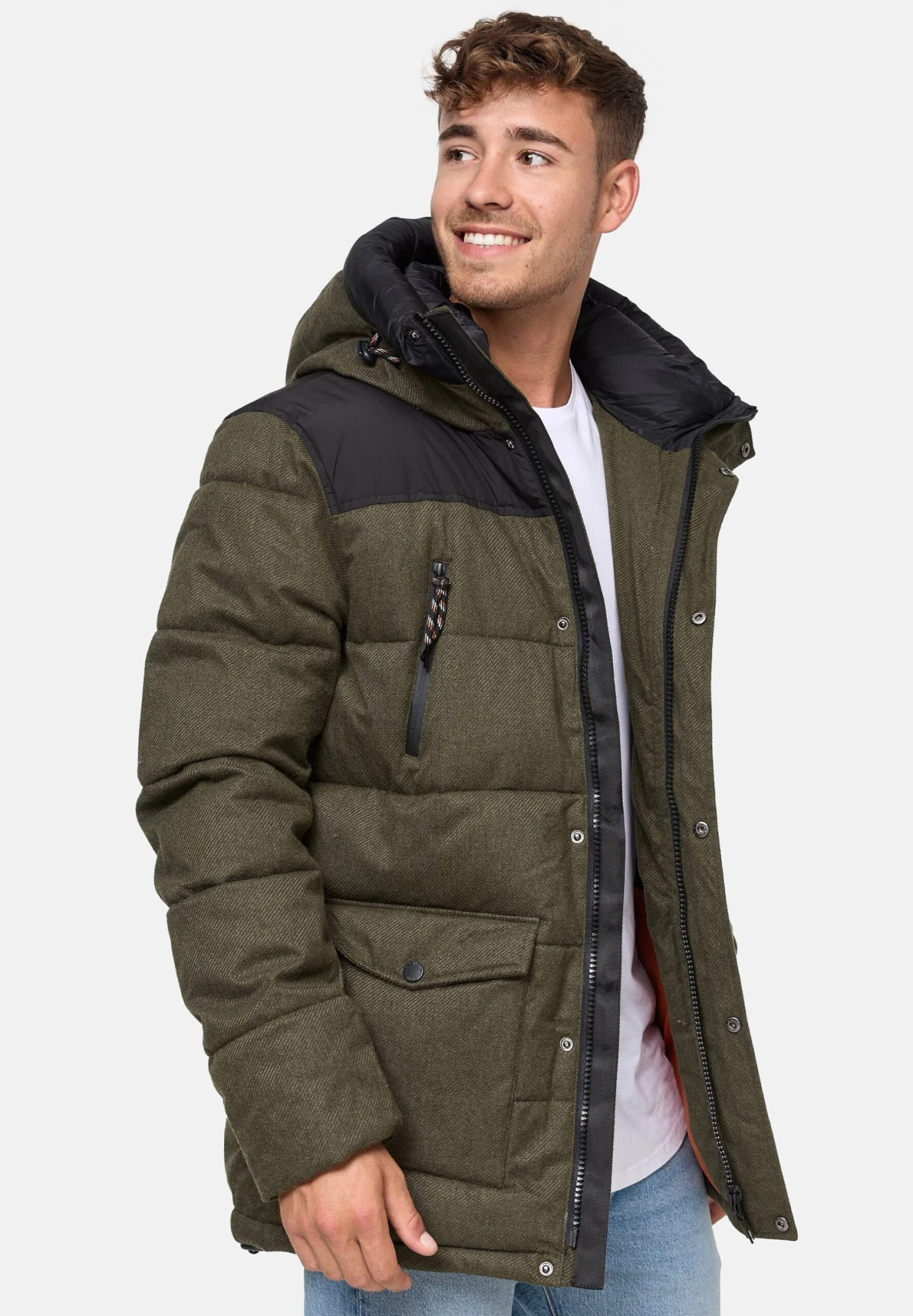Indicode Jeans Krem - Winterjas - Army 5 Indicode Jeans Krem - Winterjas - Army - Afbeelding 3