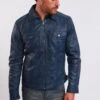 Lee Cooper Leren Jas - Vintage Blue -Beste Kleding Winkel 3d17dbed0c2444caacbe52caa245bb3a