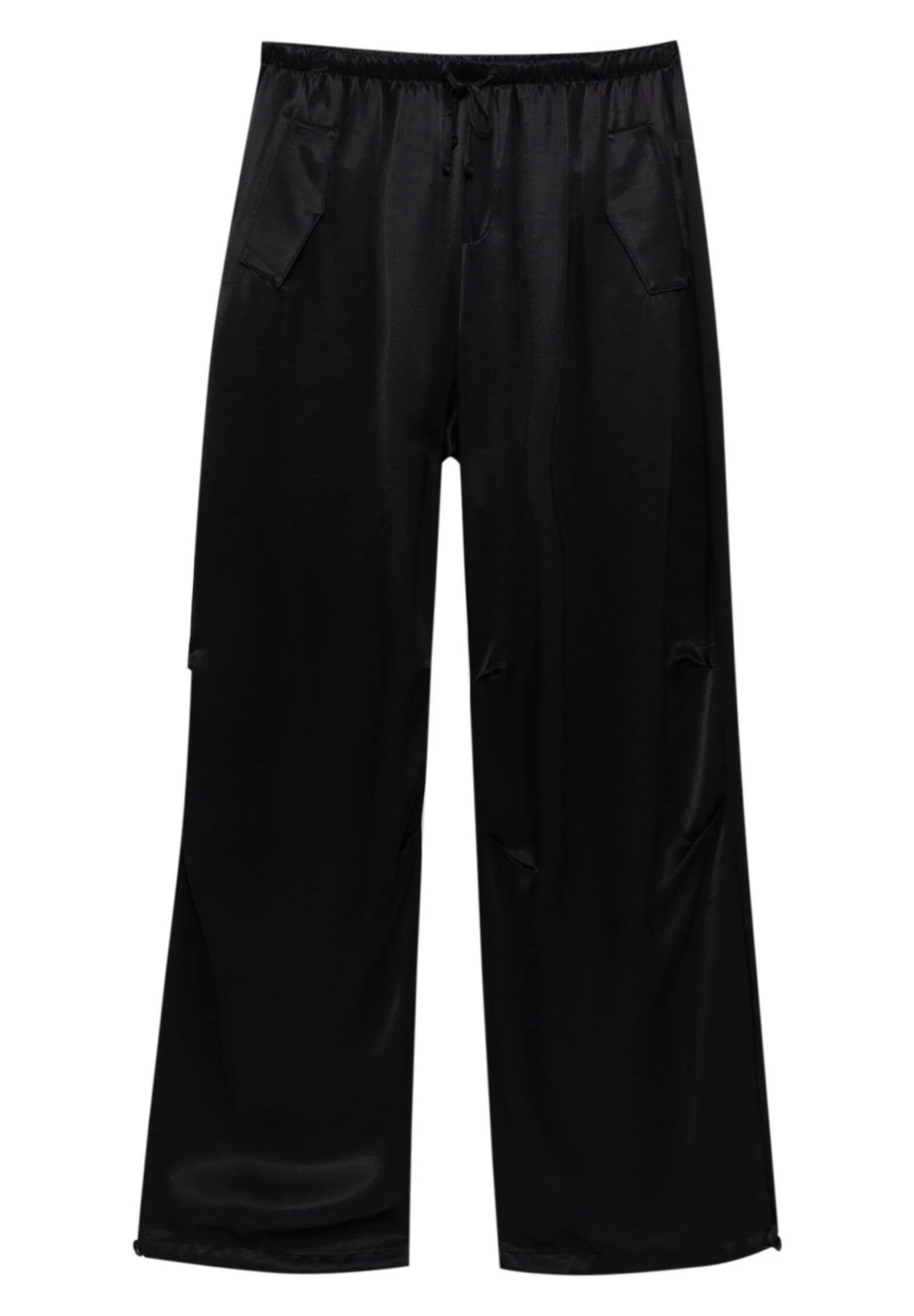 PULL & BEAR Satin Parachute - Broek - Mottled Black 7 PULL & BEAR Satin Parachute - Broek - Mottled Black - Afbeelding 5