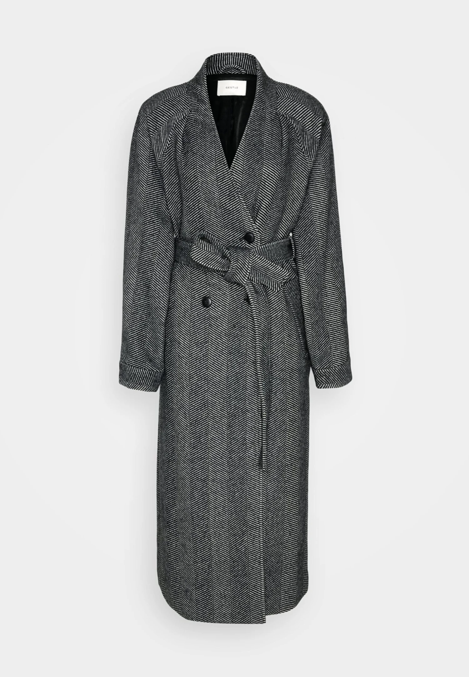 Gestuz Farren Coat - Mantel - Black/White 7 Gestuz Farren Coat - Mantel - Black/White - Afbeelding 5