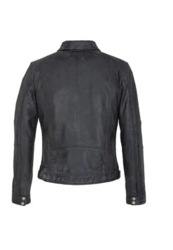 Lee Cooper Leather Jacket With Collar Shirt - 2 Split Side Pockets - - Leren Jas - Vintage Black -Beste Kleding Winkel 4666e8911f1e4eac8b545e9e924ae9e5