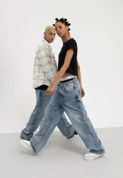 YOURTURN Baggy Jeans Unisex - Relaxed Fit Jeans - Dark Blue Denim 10 YOURTURN Baggy Jeans Unisex - Relaxed Fit Jeans - Dark Blue Denim -Beste Kleding Winkel 47039cf62e0e4223bb19b517ea683054