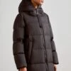 Marc O'Polo Coat Filled Fixed Hood Welt Pockets Side Slits With Press Buttons - Donsjas - Black -Beste Kleding Winkel 4abf18eae114455cabd021f1f52d1a3c
