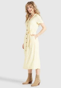 Khujo Goya - Blousejurk - Gelb-Weiß Geblümt -Beste Kleding Winkel 518b2fd2f5594856a8982c106e6e3188