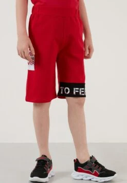 LELA Regular Fit T-Shirt And Shorts - Trainingspak - Red/Black -Beste Kleding Winkel 57072ac84c524ce9a9c5ba68b300f224