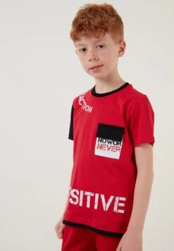 LELA Regular Fit T-Shirt And Shorts - Trainingspak - Red/Black -Beste Kleding Winkel 58ca683b93a64c7db88525a856654a71