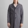 J.Lindeberg Holger Melton Coat - Mantel - Mid Grey Melange -Beste Kleding Winkel 5a0546ced0024072bb8a7003bfb9b230