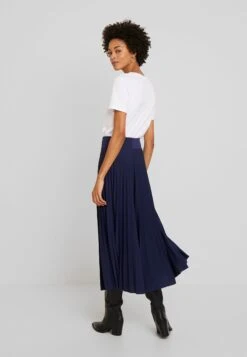 Anna Field Plisse A-Line Midi Skirt - A-Lijn Rok - Maritime Blue -Beste Kleding Winkel 5e377213776043ae87e0befe2a75e8ca