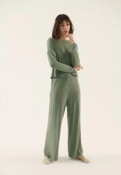Anna Field Wide Leg - Pyjama - Khaki -Beste Kleding Winkel 63d5e959edc0467da0dba8e57da8a471