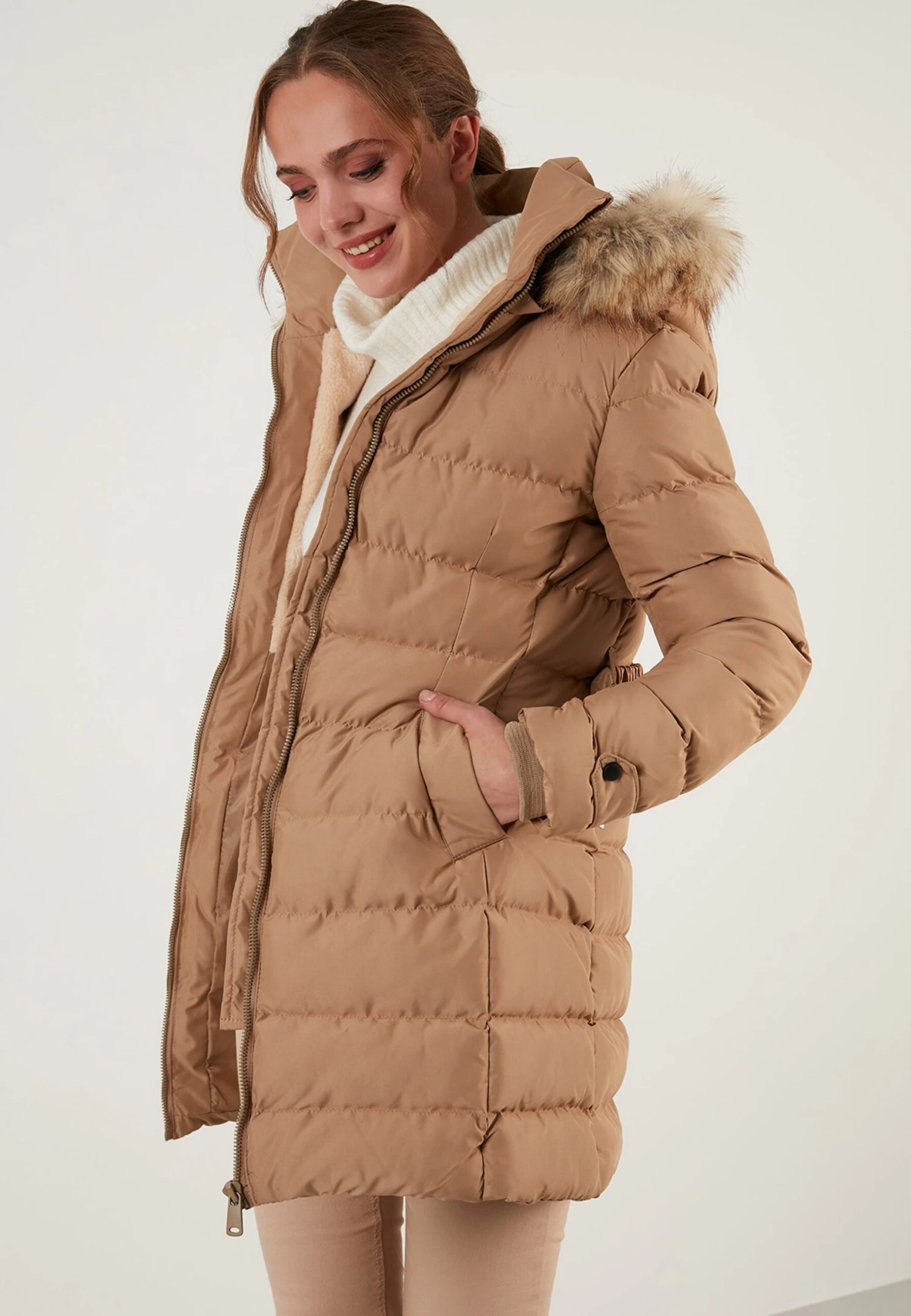 LELA Regular Fit - Winterjas - Camel 9 LELA Regular Fit - Winterjas - Camel - Afbeelding 7