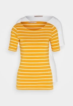 Anna Field T-Shirt Print - Dark Yellow/White -Beste Kleding Winkel 68c751402ad344f6b49518e6d25e3007
