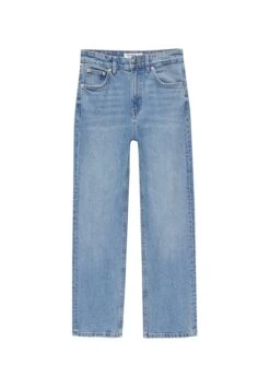 PULL & BEAR High Waist - Straight Leg Jeans - Stone Blue Denim -Beste Kleding Winkel 6c8f3e49e7f846c5958389a273fa11b1