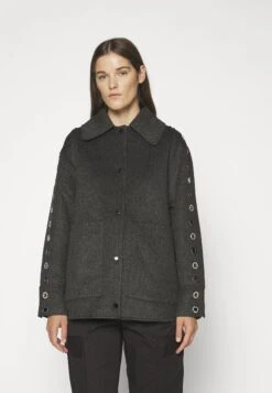 Sandro Oversize Double Face Coat With Eyelet - Halflange Jas - Gris Foncé 11 Sandro Oversize Double Face Coat With Eyelet - Halflange Jas - Gris Foncé -Beste Kleding Winkel 70081d47288d4c67b74fa81512952017
