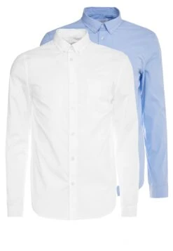Pier One 2 Pack - Zakelijk Overhemd - White/Light Blue -Beste Kleding Winkel 71d6edb91cac4bc5aa9b2a07563069b2