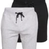 Pier One 2 Pack - Shorts -Light Grey /Black -Beste Kleding Winkel 78668eadaeae42bdbd63ded6d8852d91