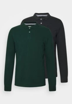 Pier One Long Sleeve 2 Pack- Poloshirt - Dark Grey/Khaki -Beste Kleding Winkel 797d6a7ee480495b8e72e1155193494c