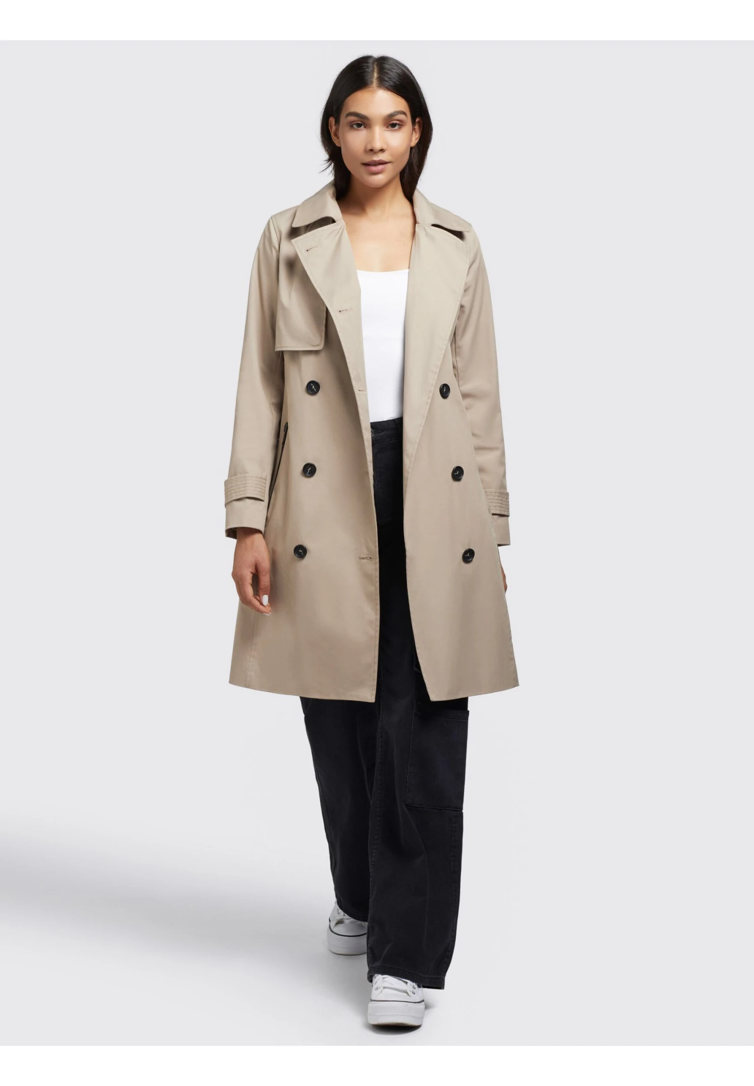 Khujo Trenchcoat - Beige 4 Khujo Trenchcoat - Beige - Afbeelding 2