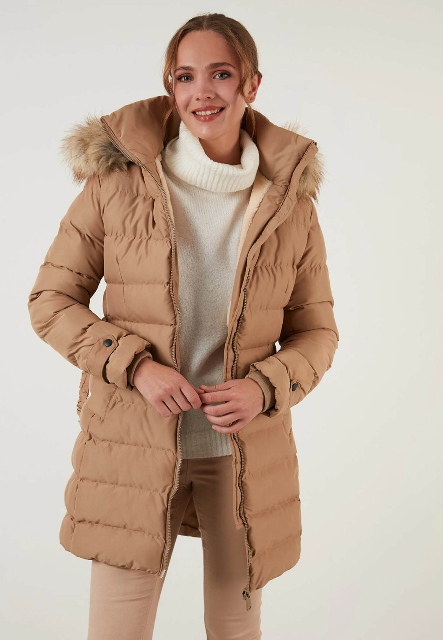 LELA Regular Fit - Winterjas - Camel 4 LELA Regular Fit - Winterjas - Camel - Afbeelding 2