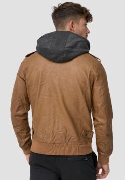 Indicode Jeans Aaron - Imitatieleren Jas - Brown -Beste Kleding Winkel 7aaca6c1f2724fe19e983df7a8984ef6