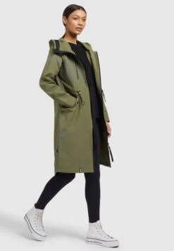 Khujo Marnia - Regenjas - Olivgrün -Beste Kleding Winkel 7d5631e9e80f445c9351d7875ca4a13e