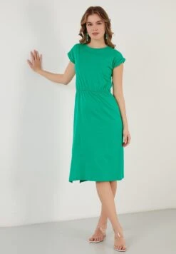 LELA Short Sleeve Midi - Jurk - Benetton Color -Beste Kleding Winkel 7d6c32ea151f4d3cafba612698aacee0