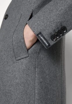 J.Lindeberg Holger Melton Coat - Mantel - Mid Grey Melange -Beste Kleding Winkel 7e393d313547410d83f6c77f896fc5aa