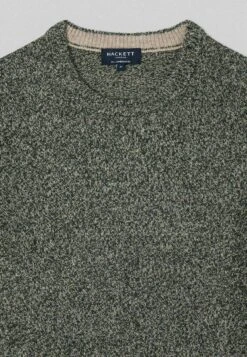 Hackett London Lw Mouline Crew - Trui - Green Taupe -Beste Kleding Winkel 7e8b2d2420044ca98af2f6d9cf952c48