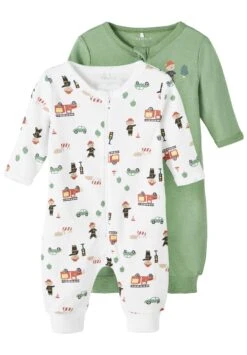 NAME IT Nbmnightsuit Zip Firefighter 2 Pack - Body - Green