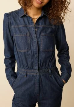 Next Button Through Boilersuit Petite - Jumpsuit - Rinse -Beste Kleding Winkel 841092942f5d44f998d65dce06a1225a