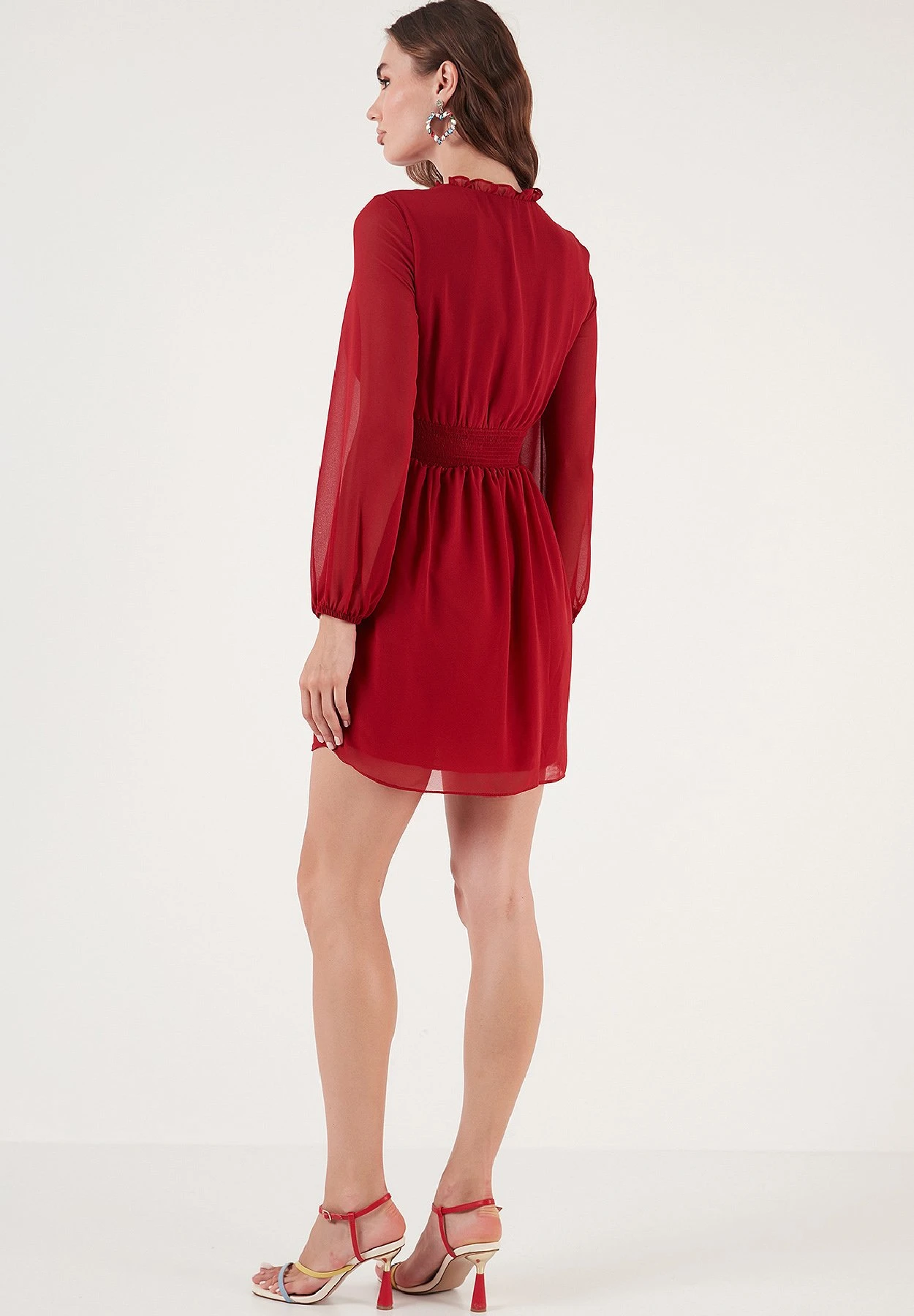 LELA Regular Fit - Jurk - Red 5 LELA Regular Fit - Jurk - Red - Afbeelding 3