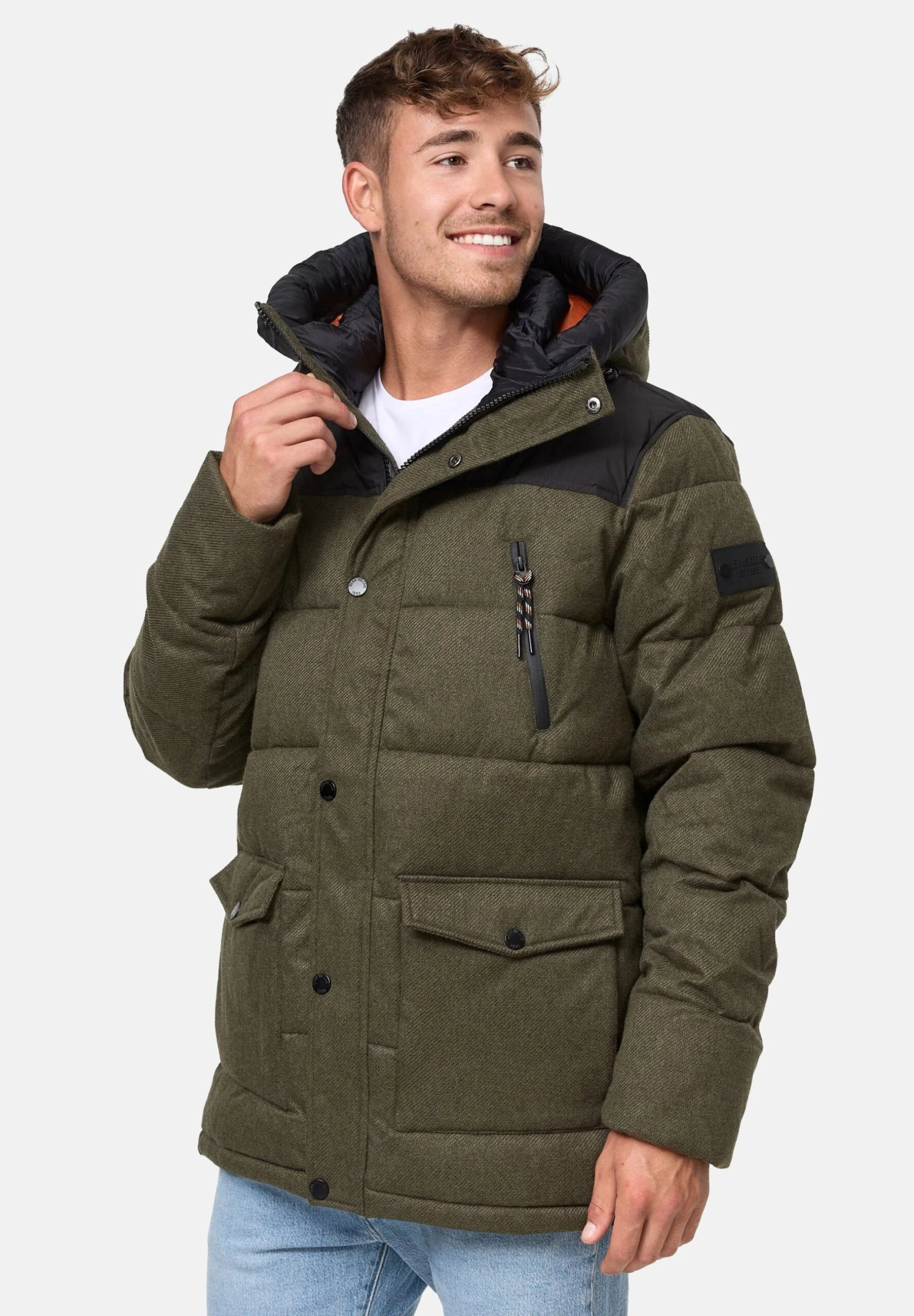Indicode Jeans Krem - Winterjas - Army 6 Indicode Jeans Krem - Winterjas - Army - Afbeelding 4