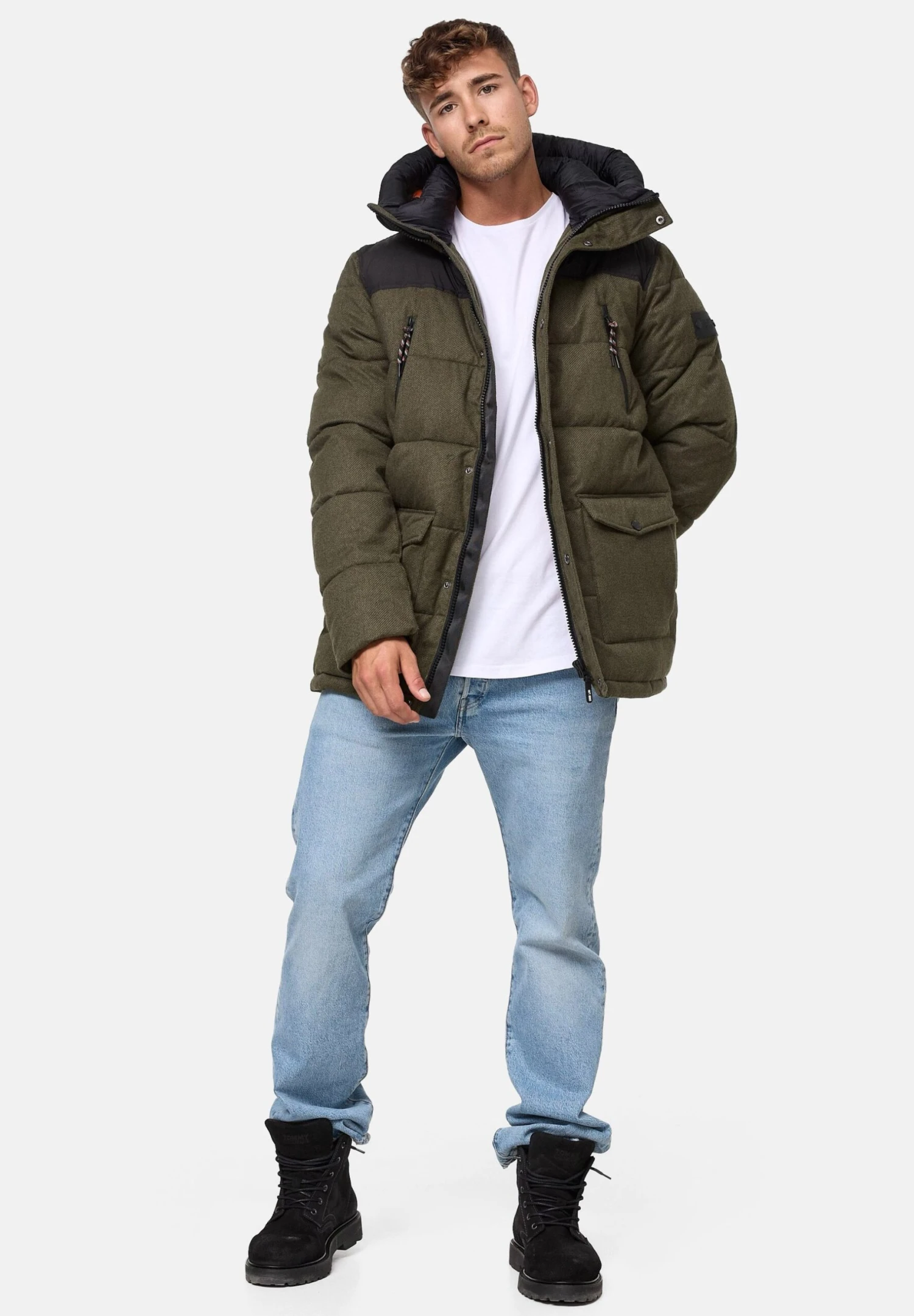 Indicode Jeans Krem - Winterjas - Army 4 Indicode Jeans Krem - Winterjas - Army - Afbeelding 2