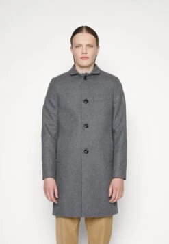 J.Lindeberg Holger Melton Coat - Mantel - Mid Grey Melange -Beste Kleding Winkel 9bb99e16bb3b4a17b0fea1fa885a0bde