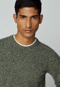 Hackett London Lw Mouline Crew - Trui - Green Taupe -Beste Kleding Winkel 9e07941b645c48e786c6888cfdd2f4a6