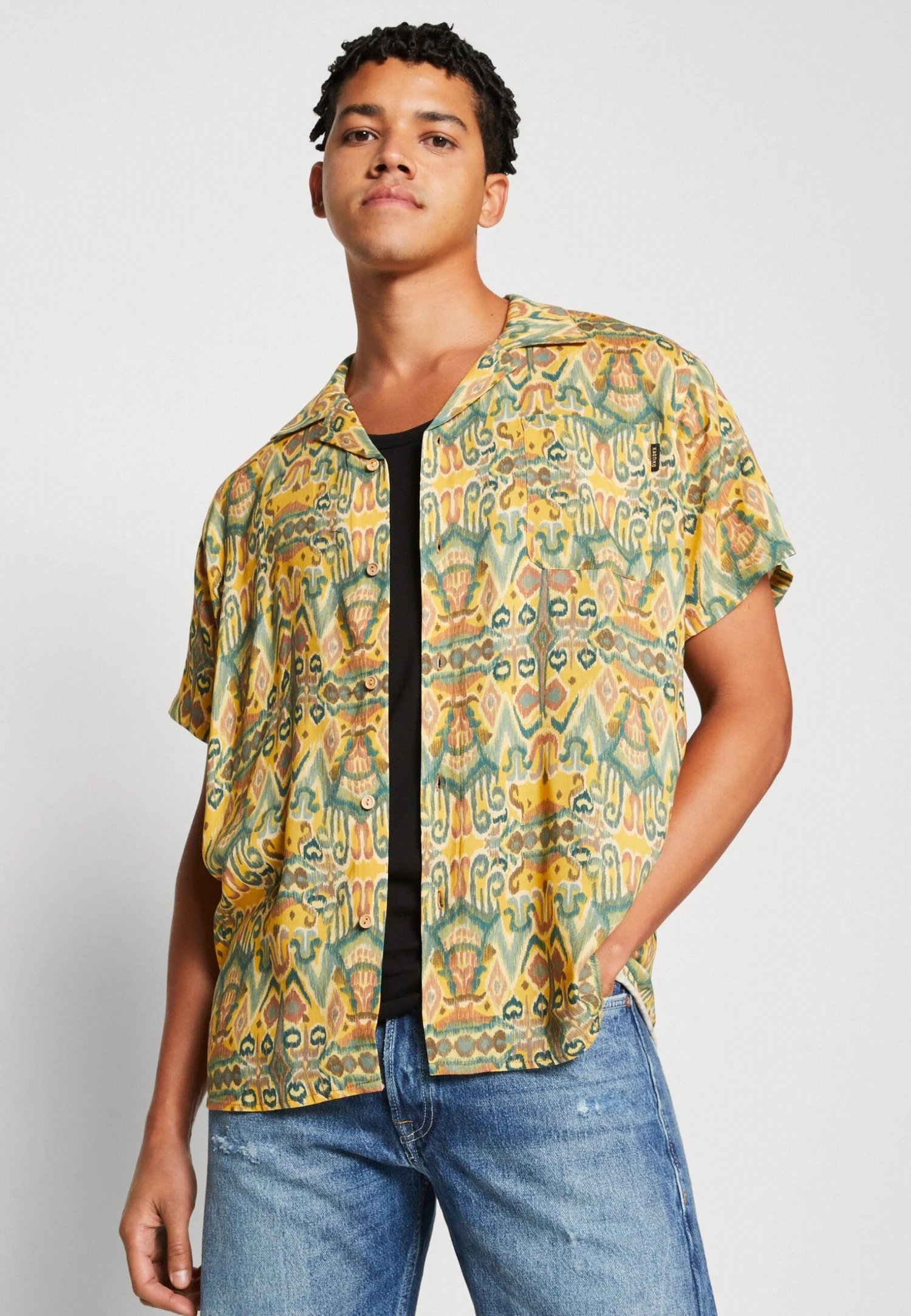 Kaotiko Shirt Jordania Unisex - Overhemdblouse - Mustard 6 Kaotiko Shirt Jordania Unisex - Overhemdblouse - Mustard - Afbeelding 4