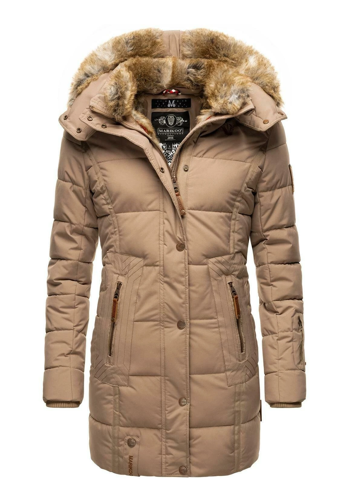Marikoo Lieblings - Winterjas - Taupe 3 Marikoo Lieblings - Winterjas - Taupe