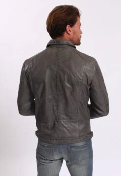 Lee Cooper Leather Jacket With Collar Shirt - 2 Split Side Pockets - - Leren Jas - Vintage Grey 7 Lee Cooper Leather Jacket With Collar Shirt - 2 Split Side Pockets - - Leren Jas - Vintage Grey -Beste Kleding Winkel ad1ace4cf7614eb5a31f40550c68fbb5