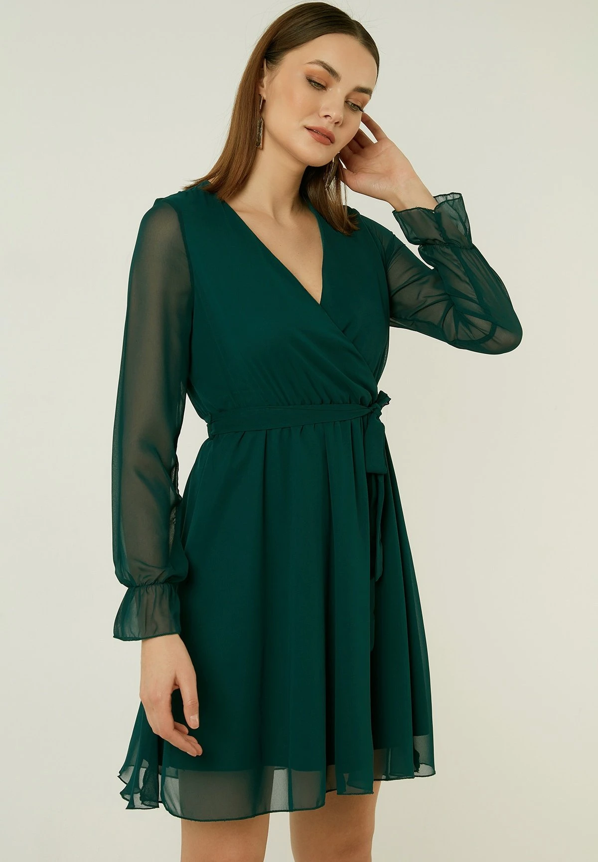 LELA Mini- Jurk - Petrol Blue 3 LELA Mini- Jurk - Petrol Blue